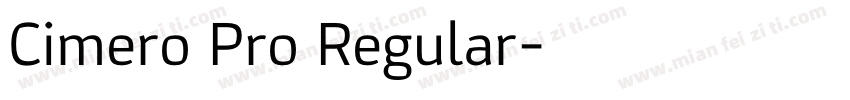 Cimero Pro Regular字体转换